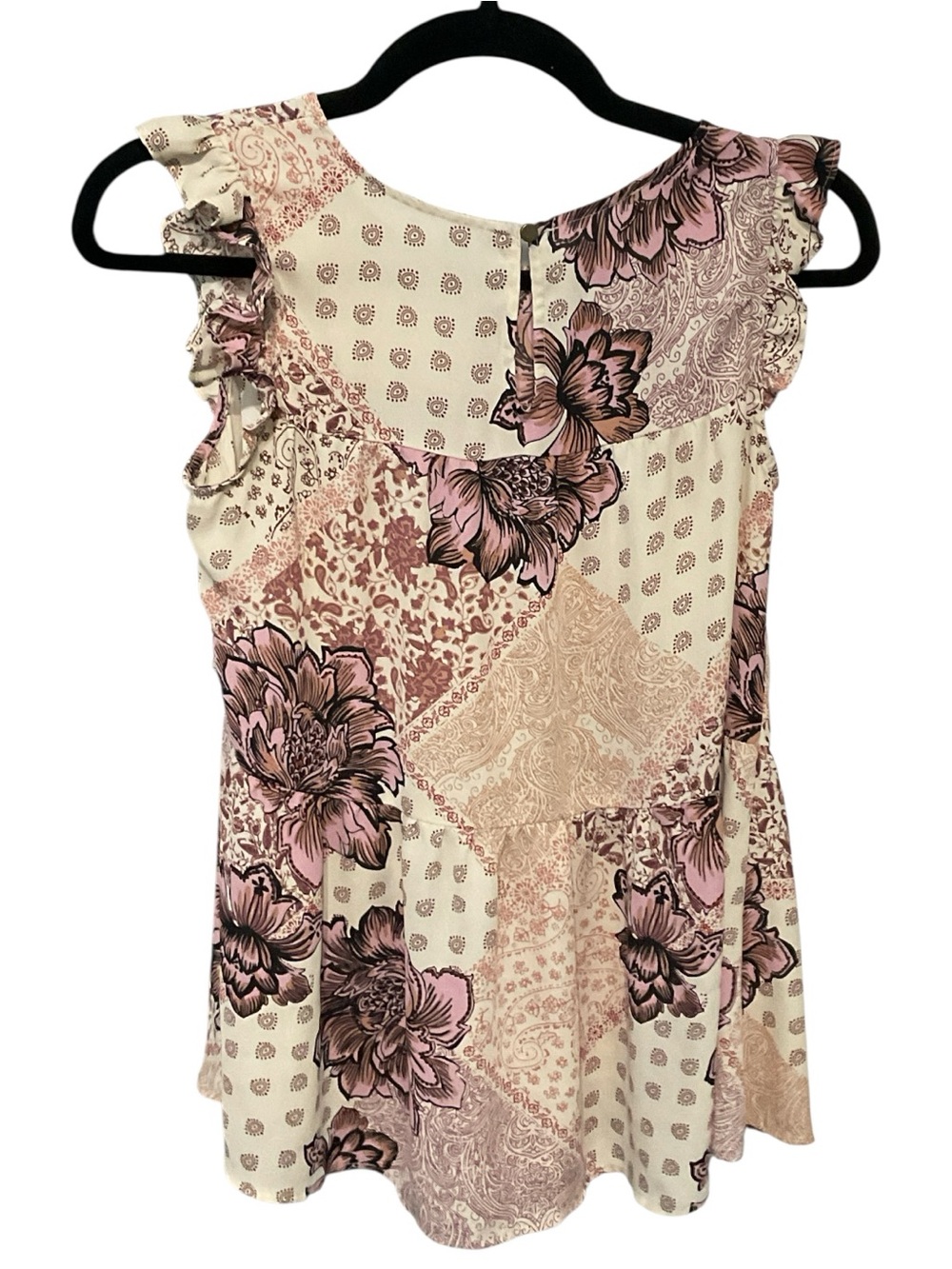 Maurice’s Patchwork Floral Ruffle Sleeve Blouse | XS | Boho Cottagecore - Picture 3 of 5